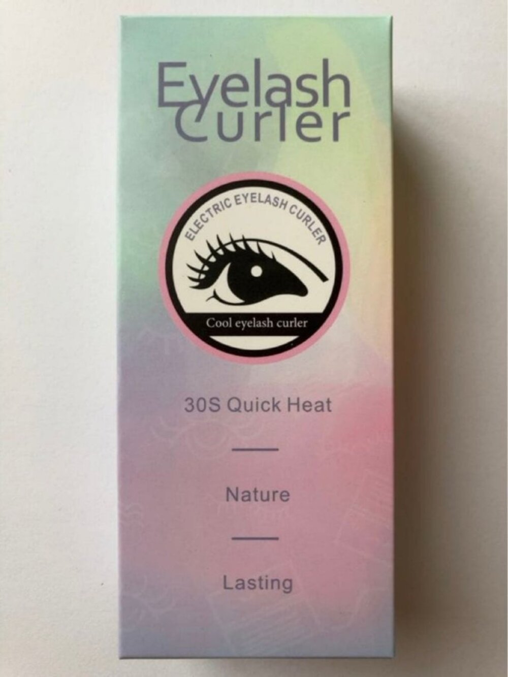 White Heated Eyelash Curler USB Rechargeable Electric Lash Roller New